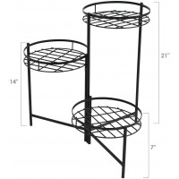 3 Tiered Metal Plant Stand Indoor Or Outdoor Flower Pot Holder