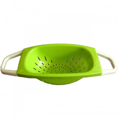 Foldable plastic strainer basket for kitchenware