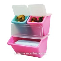 Best Selling Foldable Good Sealing Lid Plastic Baby Toy Shoe Stackable Food Storage Box