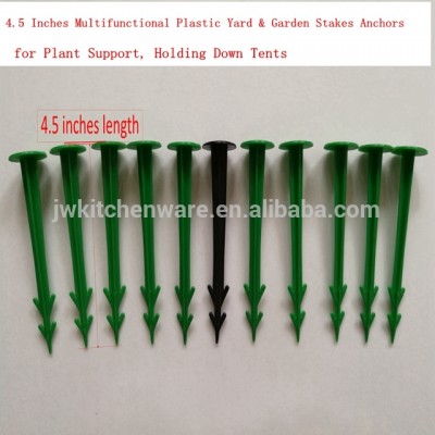 custom 4.5 Inches Multifunctional Plastic Yard & Garden Stakes Anchors for Plant Support, Holding Down Tents in Jiewei