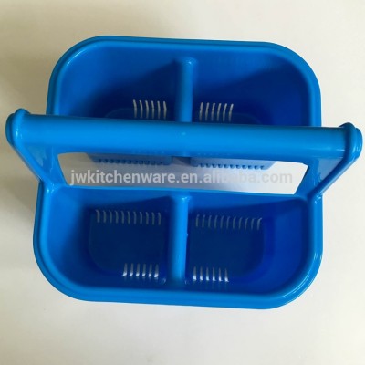 Four compartments plastic basket for kitchenware