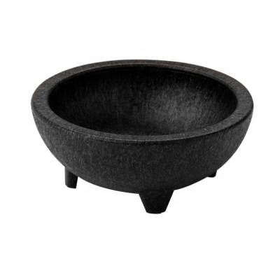 Hot sale 4oz Black Plastic Molcajete Bowls for Salsas or Guacamole